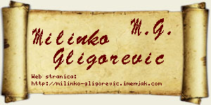 Milinko Gligorević vizit kartica